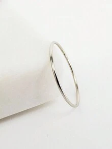 3入組女性細銀戒指：不易氧化的不銹鋼戒指,素淨拇指戒指,適用於女性、男性、女孩,厚度1mm,內徑6/7/8/9 - 銀色3個 - 查看 3