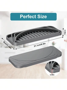 Colección De Bandejas De Goteo Para Refrigerador, Bandeja De Goteo Para Refrigerador Cortable, Colección Antisalpicaduras, Almohadilla De Agua De Desbordamiento De Refrigerador Rectangular Y Semicircular Para Refrigeradores Y Dispensadores De Agua - Multicolor - Ver 2
