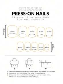 10pcs Short Square Hazelnut Coffee Cozy Afternoon Graphic Design Handmade False Nail Tips, Removable And Reusable For Girls And Ladies - Multicolor - View 5
