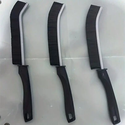 3pcs Grout Cleaning Brush Set, Including Crevice Brush, Gap Cleaning Brush And Multifunctional Window Groove Cleaning Brush, For Cleaning Dead Corners And Gaps Of Bathroom And Kitchen Tiles Bathroom Accessories Bathroom Tools