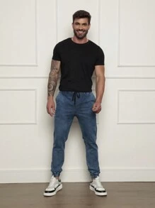 Men Pants - Medium Wash - View 5