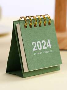 1個 2024簡約迷你桌面台曆,桌上曆,計畫記事本,黑色/粉色/藍色/紫色/綠色/原色紙,裝飾性桌曆,3*2.6英寸(7.5*6.5cm) - 彩色 - 查看 5