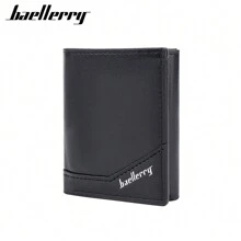 Baellerry 1 Men's Black Tri-fold Card Holder Rfid Anti-theft Swipe Multi-card Slot Wallet Snap Credit Card Holder - Black - View 1