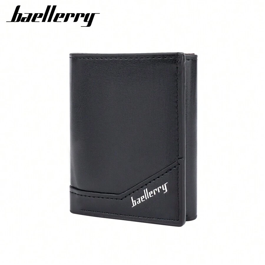 Baellerry 1 Men's Black Tri-fold Card Holder Rfid Anti-theft Swipe Multi-card Slot Wallet Snap Credit Card Holder - Black - View 1