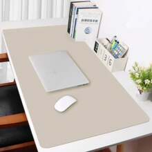 1pc PU Leather Desk Mat For Electronics, Thickened, High Temperature Resistant, Water-Resistant, Easy To Clean, Available In Black, White, Smog Blue, Pink, Apricot And Mint Green Back To School Gaming Mouse Pad