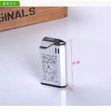 1入組龍惡作劇打火機,帶led燈和迷你手電筒功能,銀鍍仿製,可以用作愚人節、萬聖節、酒吧、ktv等有趣的禮物 - 銀色 - 查看 3