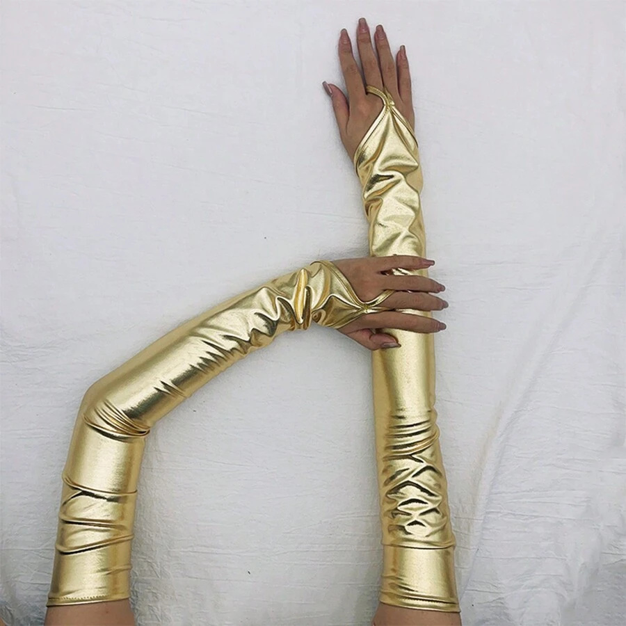 1 đôi Vàng Bao mỏng Da Tối Găng tay Đối với Hiệu suất , Buổi hòa nhạc , Buổi tiệc , Lễ hội Ăn mặc  , Người lớn - Vàng - Xem 1