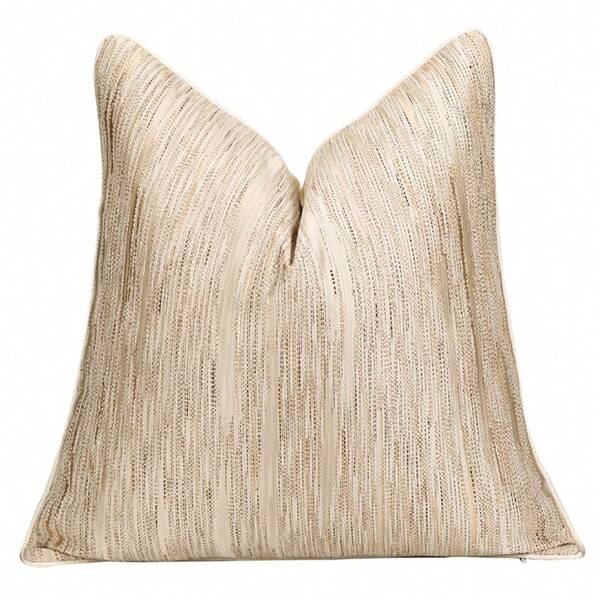 1 Pieza Funda De Cojín De Lujo Con Diseño Único En Beige, Para Sala De Estar, Dormitorio, Sofá Y Decoración Con Cojín Decorativo