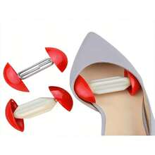 1pair Mini Shoe Stretcher For Women Adjustable Shoe Widener Toe Box Expander Portable Shoe Tree - Red - View 3