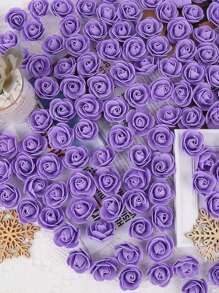 100入組人造花海綿假花批發,適用於diy工藝、婚禮花束、嬰兒派對中心裝飾、花藝藝術、派對餐桌和家庭裝飾