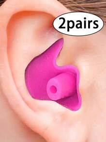 2pairs Earplugs Sound Insulation Ear Earplugs Sleeping Swimming Travel Noise Reduction Waterproof Earplugs Silicone Soft Comfortable Earplugstravel Rest Supplies Travel Items Sleep Help Vacation Accessories Holiday Comfortable Sleepers For Travel Camping Office Accessories Travel Plane
