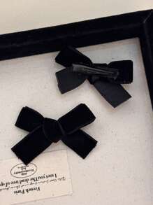 1st fluwelen strik haarspeld, herfst en winter, haaraccessoire voor meisjes schattige Valentijnsdag