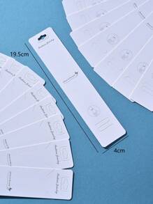 5/100入組可愛的牛皮紙珠寶展示卡,可用於包裝和展示手鐲、項鍊等 - 卡片D - 查看 11