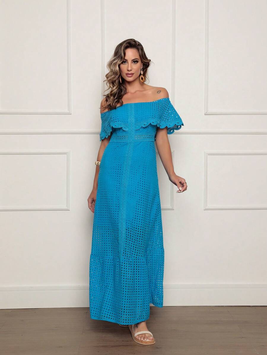 Women Short Dresses - 藍色 - 查看 1