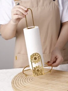 1 pieza Soporte de mesa de escritorio de hierro dorado para pañuelos, decorativo soporte de alambre de hierro con diseño de flor para rollo de papel, adecuado para almacenamiento de rollos de papel, artículos para el hogar, mesa, decoración del hogar, organización y almacenamiento del hogar, decoración de la habitación, accesorios de cocina, herramientas de cocina, organizador de cocina, viaje, vacaciones, soporte para caja de pañuelos, soporte para servilletas, reunión familiar festiva, decoración de mesa de cocina y comedor para el hogar, accesorios decorativos para el hogar, caja decorativa, regalo de boda para mujer, artículo imprescindible para viajes de verano y festivales - Dorado - Ver 7