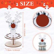 獨特的童裝木質鈔票夾,理想的新年禮物,家居裝飾裝飾品 - 紅色 - 查看 2