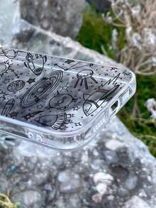 1pc Colorful Universe Space Print Phone Case Compatible With Iphone/samsung - Multicolor - View 3