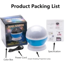 ZZPQVT Christmas Decor 1pc Colorful Starry Night Light With Dreamy Projection For Bedroom - Create Romantic And Comfortable Atmosphere, Star Projector, Galaxy Light Projector, Constellation Projector - Colorful Starry Night Light - View 7