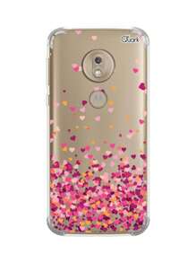 Capa Capinha Anti Shock Personalizada Modelos MOTO G7 Play (0885) Coração Amor 19 - Damasco - Visão 1