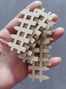 10 件木製迷你圍欄,適用於創意 Diy 手工迷你花園、多肉植物盆裝飾 - 杏色 - 查看 6