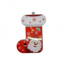 1件聖誕主題led燈系列,包括聖誕老人、聖尼古拉等5種不同形狀的聖誕主題,如聖誕靴、雪花、聖誕星、平安夜聖誕月亮的燈條,長3米,帶8個不同的控制功能,用於聖誕裝飾,聖誕燈串,插電連接