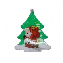 1件聖誕主題led燈系列,包括聖誕老人、聖尼古拉等5種不同形狀的聖誕主題,如聖誕靴、雪花、聖誕星、平安夜聖誕月亮的燈條,長3米,帶8個不同的控制功能,用於聖誕裝飾,聖誕燈串,插電連接