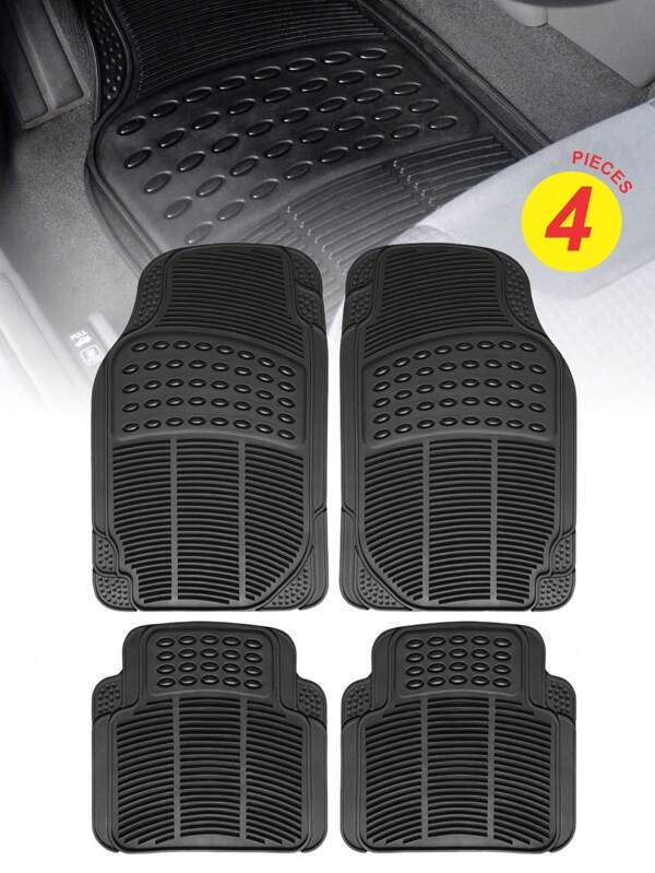 Tapetes de coche alfombrillas Interiores de goma PVC antideslizantes uso rudo universales juego completo