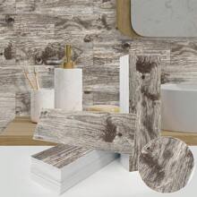 4*12 Inch Dày lên Retro Hạt gỗ Bóc Và Gậy Hình dán gạch ốp tường , Tự dính Mờ Miếng dán chống thấm nước Đối với Phòng bếp Và Phòng tắm Cải tạo , Phòng Phòng khách Nhà Đồ trang trí Giấy - Nhiều màu - Xem 2