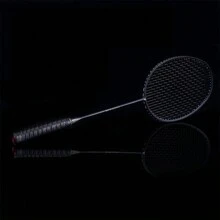 1pc  High-Grade Carbon Fiber Badminton Racket, Durable & Lightweight Professional Sports Training Racquet For Men And Women, All-Round Offensive Type With Cool Plain Appearance, Affordable And Cost-Effective, Suitable For Double Play, Health Weight Loss Exercise, Festival Gift - Black - View 1