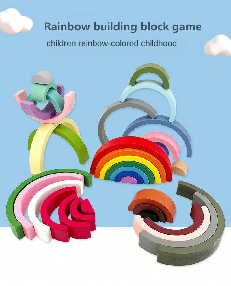 Arch Building Blocks 1pc Arch Bridge Watermelon Red Building Blocks Color Cognitive Stacking ...