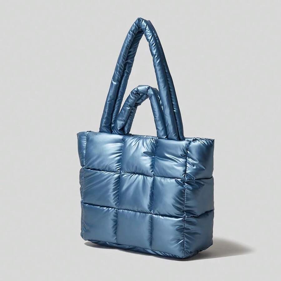 Bolsa tote color azul con doble asa - Azul - Ver 1