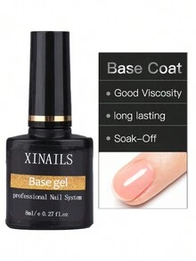 4入組8ml無需擦拭功能指甲凝膠套裝,包含底/面膜漆、啞光/空氣干燥底膜和優非加載長效光澤指甲油。是聖誕節給女性美甲沙龍配件及指甲用品的不錯禮物 - 無色 - 查看 4