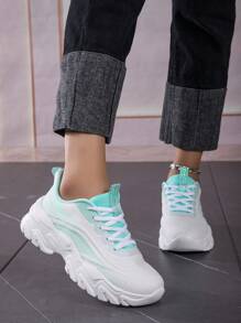 2023秋季全新淺綠色透氣舒適運動鞋一腳蹬百搭防滑休閒 - 綠色 - 查看 2