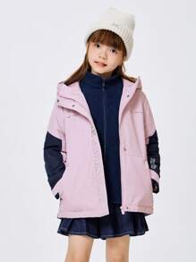 Balabala Tween Girl 透气防水保暖夹克 - 粉色 - 查看 1