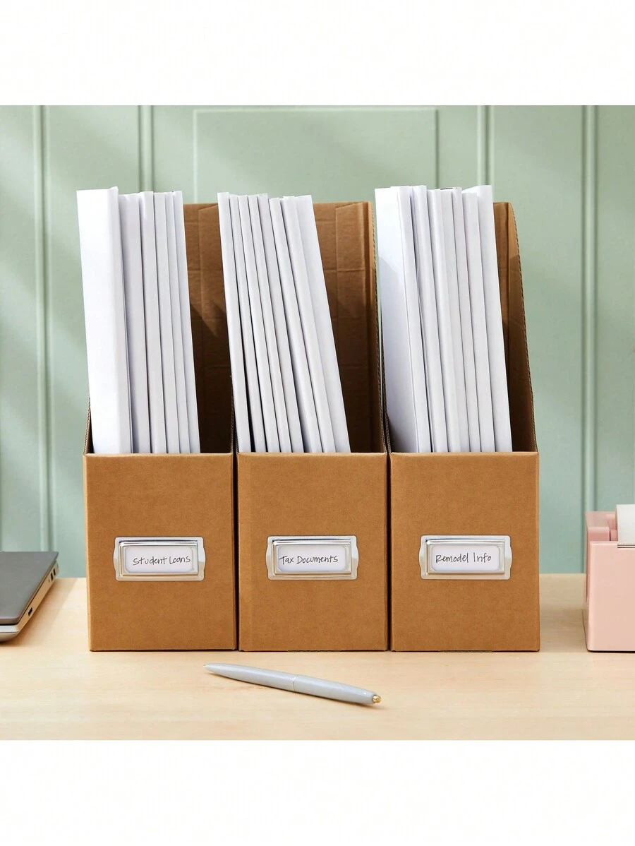 9 Pack Small Self Adhesive Metal Bookplates For Books, Drawers