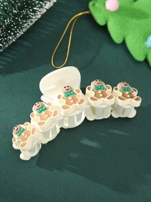 1 Miếng Giáng sinh Túi lucky Với Ông già Noen & Cây thông noel & Người tuyết Mô hình Vớ , Con nai sừng tấm , Qủa tặng , Teddy Gấu & Kẹp tóc - màu cà phê sữa - Xem 3