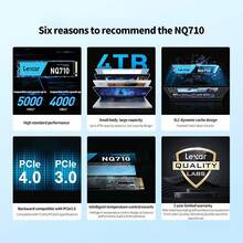 Lexar NQ710 Pcie4x4 Nvme State Drive M.2 500GB/1TB/2TB High-Speed Solid-State Drive Suitable For Desktop Computers - Black - View 7