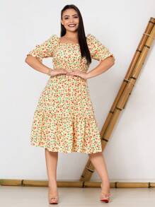 Women Dresses - Mustard Yellow - View 2