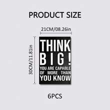 6pcs/set Inspirational discourse Frameless Door Wall Art Abstract Canvas Painting Art Poster Print Luxury Style Minimalist Modern Wall Picture for Living Room Bedroom Home Decoration - Multicolor - View 2