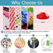 2pcs Bear Cartoon 5d Diy Diamond Painting Kit For Adults, Diamond Art With Diamonds And Tools, Number Painting - Multicolor - View 5