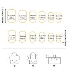 Ins風格法式簡約假指甲搭配歐式美甲貼紙 - 無色 - 查看 5