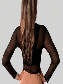 Women Bodysuits - 黑色 - 查看 5