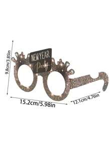 6入組紙材質的眼鏡,適用於新年、生日派對,照片道具 - 彩色 - 查看 8