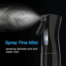 10 件套打结刷套装，适用于黑色自然发质，配有喷雾瓶和睡帽，卷发刷套装，让您在洗头日更轻松、更快速地打结头发，粉色，美发工具、美发产品和配件，适用于理发沙龙美容旅行必需品 - 黑色 - 查看 5