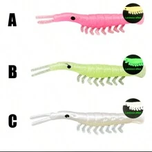 仿生夜光蝦釣魚餌小草蝦軟膠蝦魚餌假餌軟蝦餌 - 20件 - 查看 8