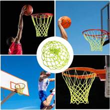 Red de Baloncesto Red de Canasta Nylon Se Adapta a Llantas de Baloncesto estándar para Interiores o Exteriores, tamaño estándar de la NCAA 12 bucles