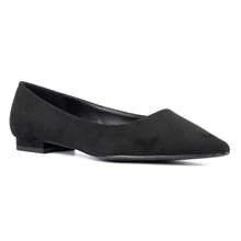 Fashion To Figure Women's Bailey Pointed Flat - Wide Width - 深色水洗藍 - 查看 1