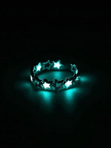 2pcs/Set Unisex Retro Luminous Tree Branch Design Rings, Assorted Colors