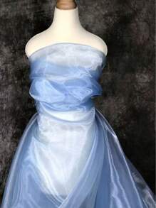 1 Miếng Cổ xưa Xanh Biến đổi dần Bán trong suốt Nước Ánh sáng Đàn organza Chất vải Retro Creative Đầm Váy dự tiệc Váy Nhà thiết kế Chất vải - Nhiều màu - Xem 2