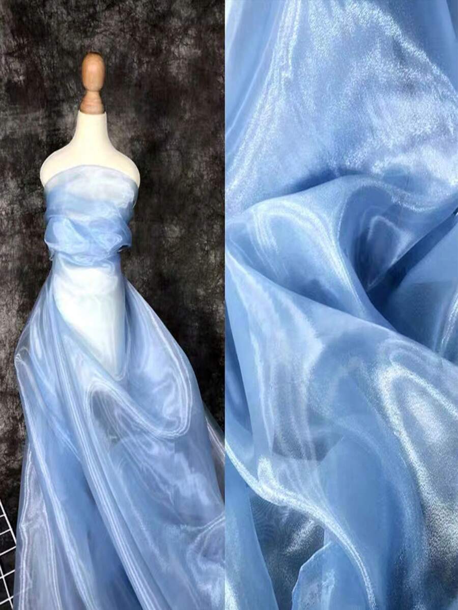 1 Miếng Cổ xưa Xanh Biến đổi dần Bán trong suốt Nước Ánh sáng Đàn organza Chất vải Retro Creative Đầm Váy dự tiệc Váy Nhà thiết kế Chất vải - Nhiều màu - Xem 1